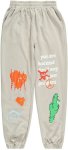画像1: Unisex Treat Foam Letter Star Cactus Sweatpants trousers 　男女兼用ユニセックスレタースターサボテンスウェットパンツ (1)