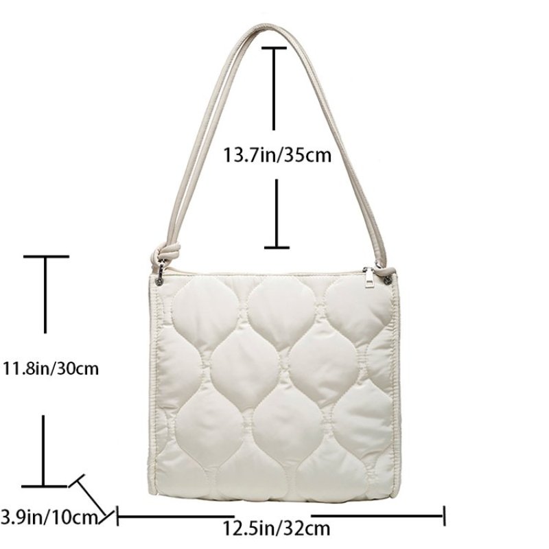 画像19: Quilted Square Tote Shoulder Bag キルティングスクエアトートショルダーバッグ (19)