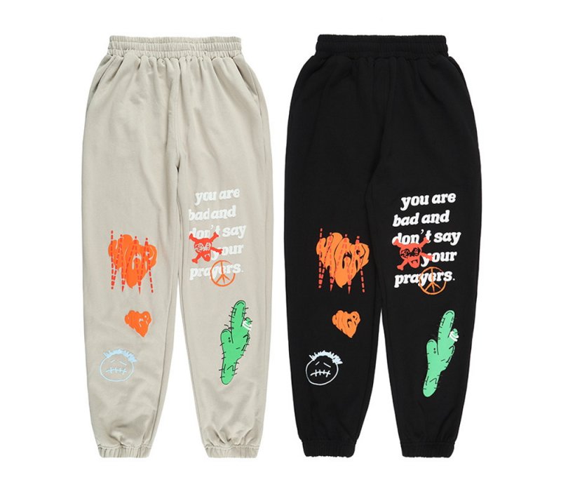 画像5: Unisex Treat Foam Letter Star Cactus Sweatpants trousers 　男女兼用ユニセックスレタースターサボテンスウェットパンツ (5)