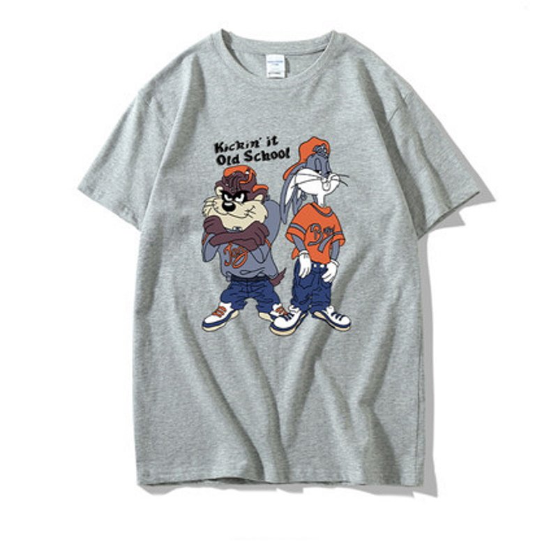 画像4: American comic Bugs bunny jointT-shirt  ユニセックス 男女兼用アメリカンコミックバッグスバニージョイントT半袖 Tシャツ (4)