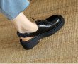 画像7: British style Baotou lace-up back band shoes sandals  レザーブリティッシュスタイルレースアップバックバンドシューズサンダルサンダル  スリッパ (7)