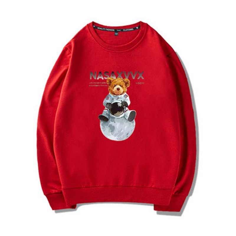画像2: NASA  x Bear Long Sleeve round neck Sweatshirt ユニセックス男女兼用NASAナサ×ベアスウェット トレーナー (2)