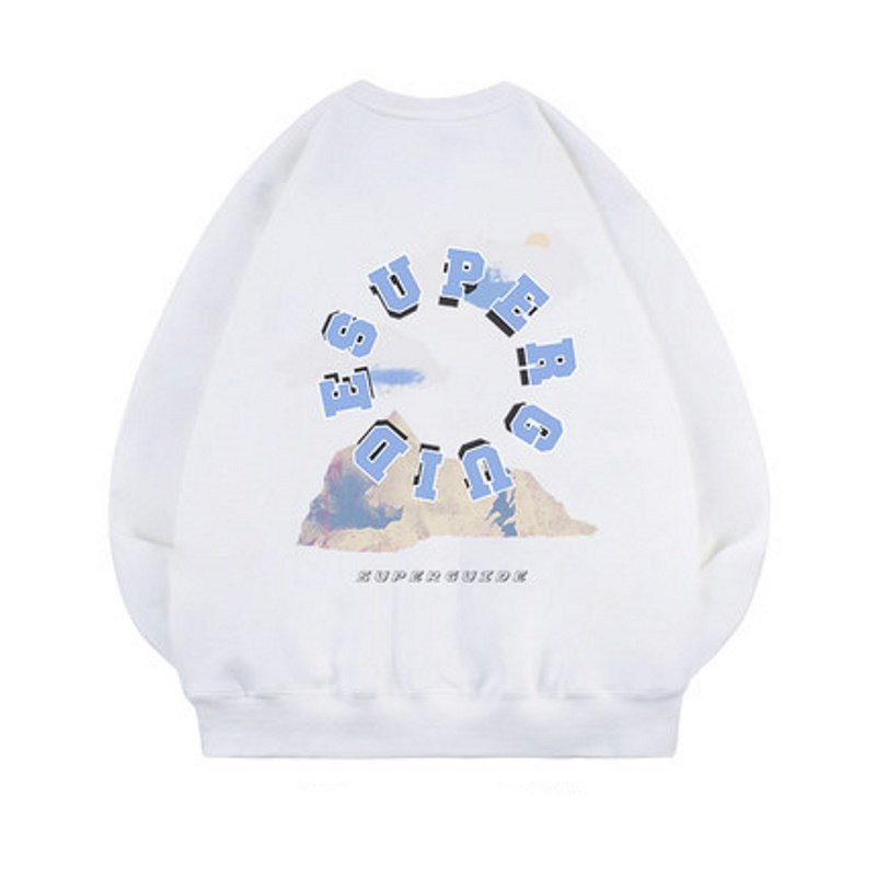 画像12: Circle logo & mountain Long Sleeve round neck Sweatshirt ユニセックス男女兼用サークルロゴ&マウンテンスウェット トレーナー (12)