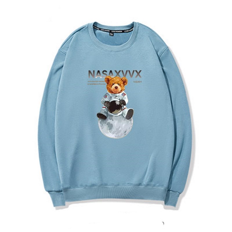 画像3: NASA  x Bear Long Sleeve round neck Sweatshirt ユニセックス男女兼用NASAナサ×ベアスウェット トレーナー (3)