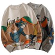 画像8: Tom and Jerry Long Sleeve round neck Sweater 　ユニセックス男女兼用トム＆ジェリー トムとジェリーセーター プルオーバー (8)