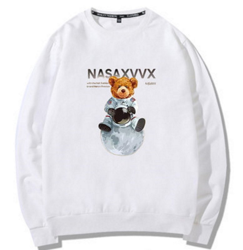 画像1: NASA  x Bear Long Sleeve round neck Sweatshirt　ユニセックス男女兼用NASAナサ×ベアスウェット トレーナー (1)