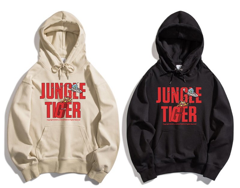 画像7:  men and women Jungle Tiger Hoodie Sweatshirt ユニセックス男女兼用ジャングルタイガーフーディパーカースウェット  (7)