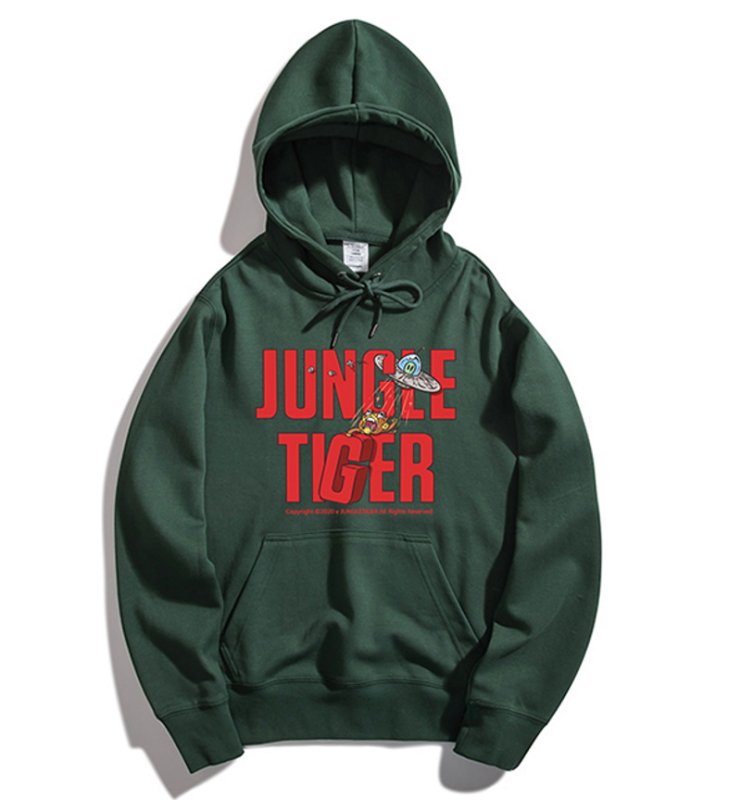 画像2:  men and women Jungle Tiger Hoodie Sweatshirt ユニセックス男女兼用ジャングルタイガーフーディパーカースウェット  (2)