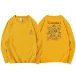 画像4: Sponge Bob Long Sleeve print T-shirt 　ユニセックス 男女兼用スポンジボブプリント 長袖 Tシャツ (4)