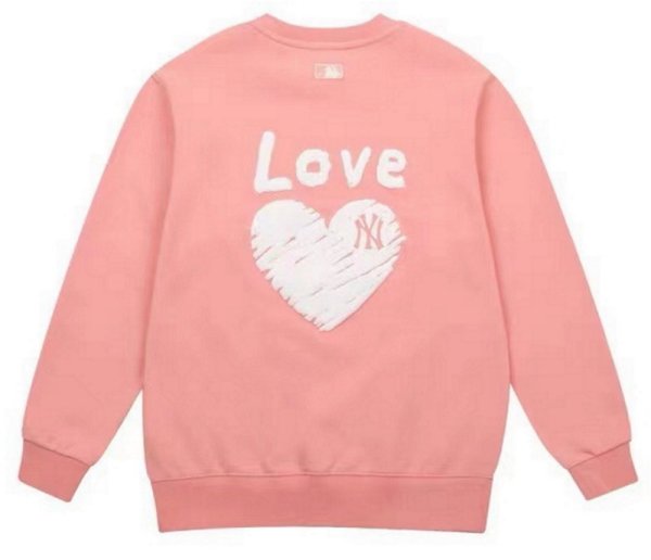 画像1: MLB Foaming Love Sweater NY Embroidered Print Puruover　ユニセックス 男女兼用MLB NYハートトレーナー プルオーバー (1)