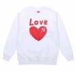 画像3: MLB Foaming Love Sweater NY Embroidered Print Puruover　ユニセックス 男女兼用MLB NYハートトレーナー プルオーバー (3)