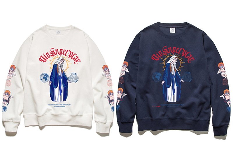 画像9: Jungle tiger Angel & Maria Long Sleeve Puruover ユニセックス 男女兼用エンジェル&マリアトレーナー プルオーバー (9)