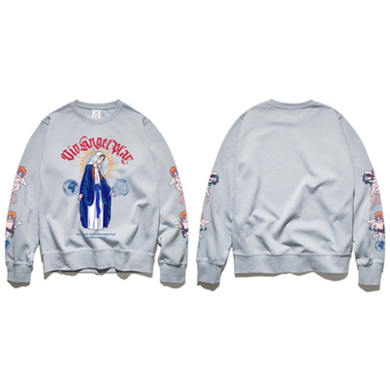 画像7: Jungle tiger Angel & Maria Long Sleeve Puruover ユニセックス 男女兼用エンジェル&マリアトレーナー プルオーバー (7)