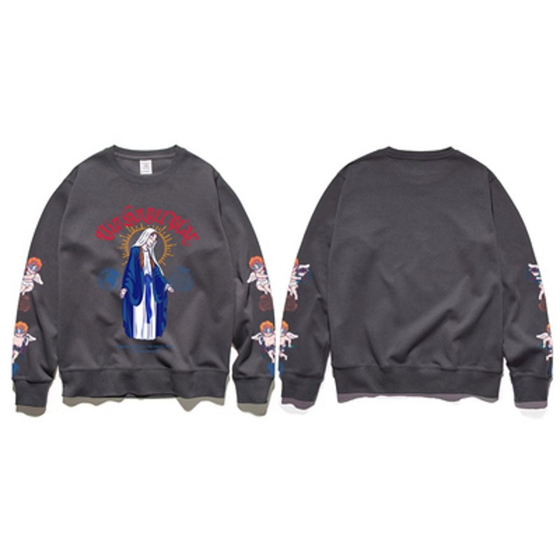 画像3: Jungle tiger Angel & Maria Long Sleeve Puruover ユニセックス 男女兼用エンジェル&マリアトレーナー プルオーバー (3)