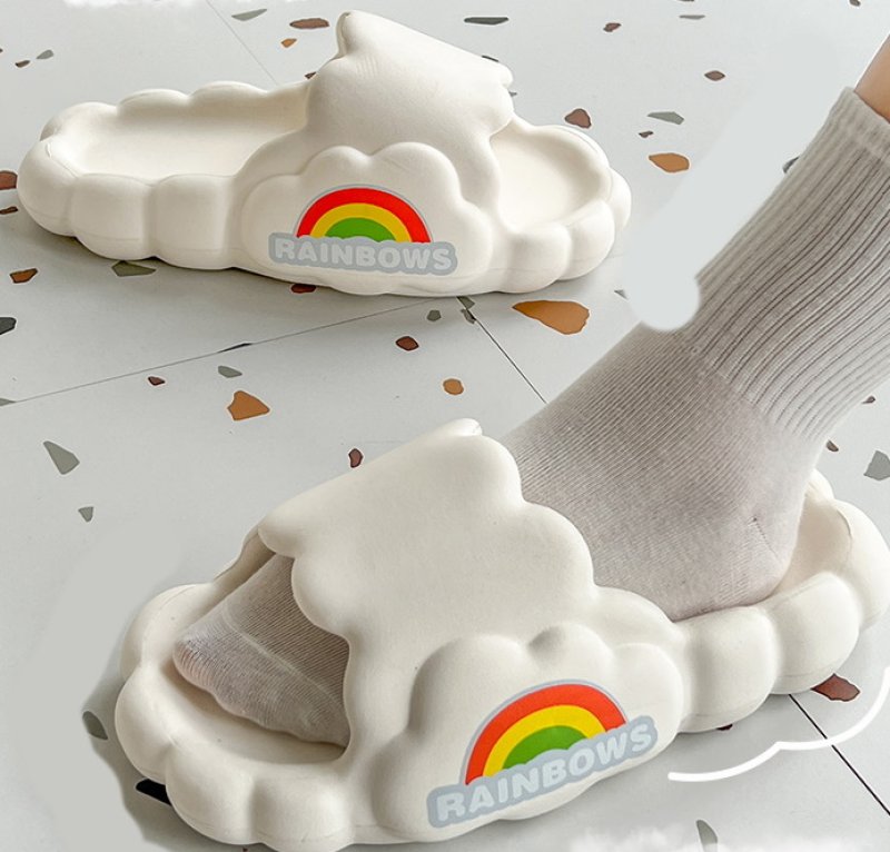 画像3: Step on shit-feeling  flip flops soft bottom sandals slippers Beach sandals 　ユニセックス男女兼用レインボーフリップフロップ  シャワー ビーチ サンダル (3)