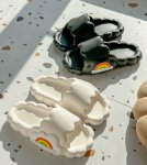 画像6: Step on shit-feeling  flip flops soft bottom sandals slippers Beach sandals 　ユニセックス男女兼用レインボーフリップフロップ  シャワー ビーチ サンダル (6)