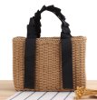 画像2: straw Tote Shoulder Bag　フリルハンドル籠かごトートショルダーバッグ (2)