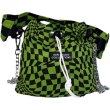 画像1: I-SIR original fluorescent green checkerboard chain mini bagTote Shoulder Bag　チェッカーボードチェーントートショルダーバッグ (1)