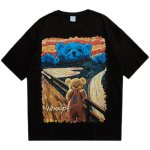 画像7: Munch's Scream Parody Bear T-shirt　ユニセックス 男女兼用ムンクの叫びパロディーベア熊 半袖 Tシャツ (7)