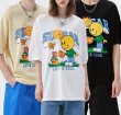 画像8: street fun cartoon smiley print loose casual short-sleeved T-shirt　ユニセックス 男女兼用ストリートファンスマイル半袖 Tシャツ (8)