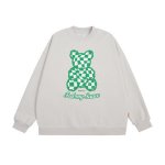 画像2: New Plaid Bear Print Pullover　ユニセックス 男女兼用チェックベア 熊トレーナー プルオーバー (2)