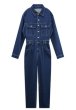 画像3: Denim high waist jumpsuit coverall　デニムハイウエストジャンプスーツつなぎ (3)