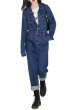 画像2: Denim high waist jumpsuit coverall　デニムハイウエストジャンプスーツつなぎ (2)