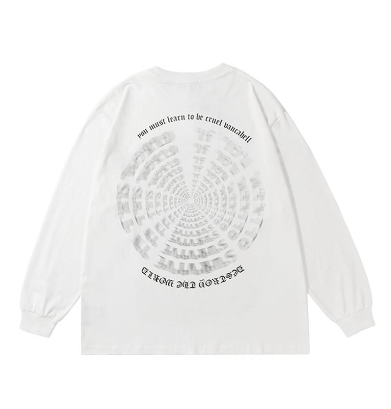 画像3: Retro Madonna Maria Pattern Print Long Sleeve T-shirt ユニセックス 男女兼用 マドンナマリアプリント長袖Tシャツ (3)