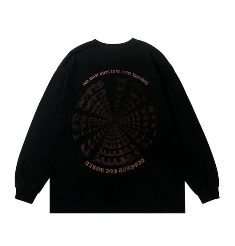 画像4: Retro Madonna Maria Pattern Print Long Sleeve T-shirt ユニセックス 男女兼用 マドンナマリアプリント長袖Tシャツ (4)