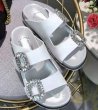 画像2: double breasted rhinestone sandals shoes  ダブルブレストラインストーンサンダル  スリッパ (2)