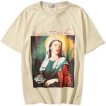 画像2: Vintage Madonna short-sleeved T-shirt　ユニセックス 男女兼用ヴィンテージマドンナマリア半袖 Tシャツ (2)