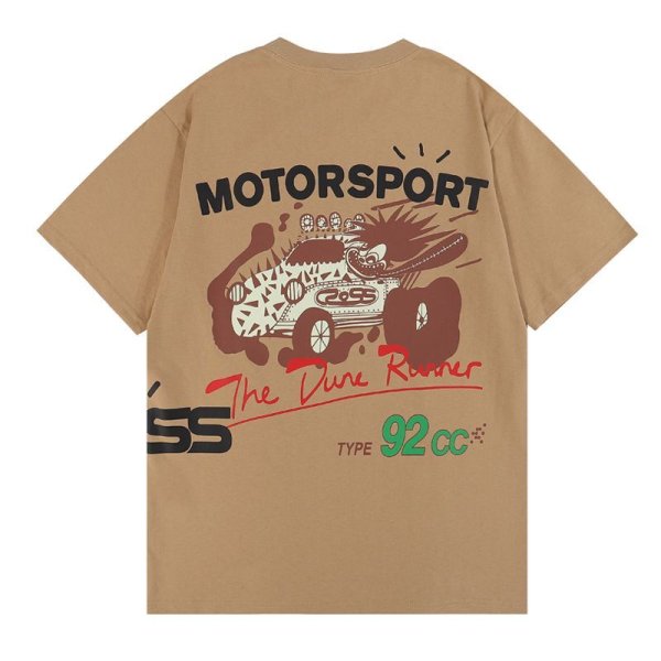 画像1: Motorsport print short sleeve t-shirt　ユニセックス 男女兼用モータースポーツグラフィックプリント半袖Tシャツ (1)