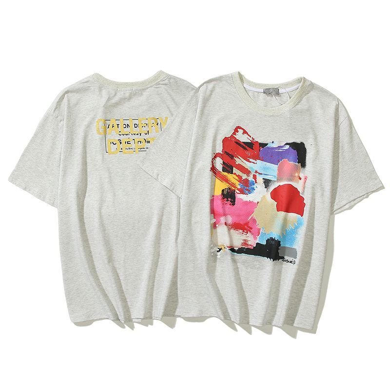 画像3: GALLERY DEPT abstract oil painting short-sleeved T-shirt ユニセックス 男女兼用オイルプリント半袖Tシャツ (3)