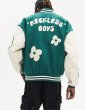 画像4: harsh and cruel small flower BASEBALL JACKET baseball uniform jacket blouson  ユニセックス 男女兼用スモールフラワータジアムジャンパー スタジャン MA-1 ボンバー ジャケット ブルゾン (4)