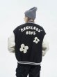 画像5: harsh and cruel small flower BASEBALL JACKET baseball uniform jacket blouson  ユニセックス 男女兼用スモールフラワータジアムジャンパー スタジャン MA-1 ボンバー ジャケット ブルゾン (5)