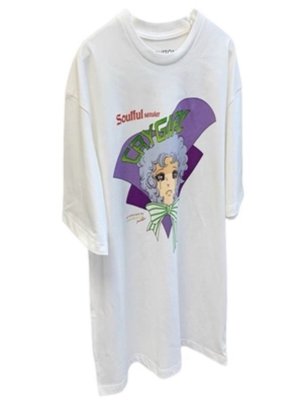 画像7: Crying girl print T-SHIRT  クライングガール 少女ペイント半袖Tシャツ  (7)