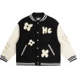 画像6: harsh and cruel small flower BASEBALL JACKET baseball uniform jacket blouson  ユニセックス 男女兼用スモールフラワータジアムジャンパー スタジャン MA-1 ボンバー ジャケット ブルゾン (6)