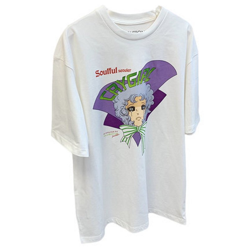 画像10: Crying girl print T-SHIRT  クライングガール 少女ペイント半袖Tシャツ  (10)