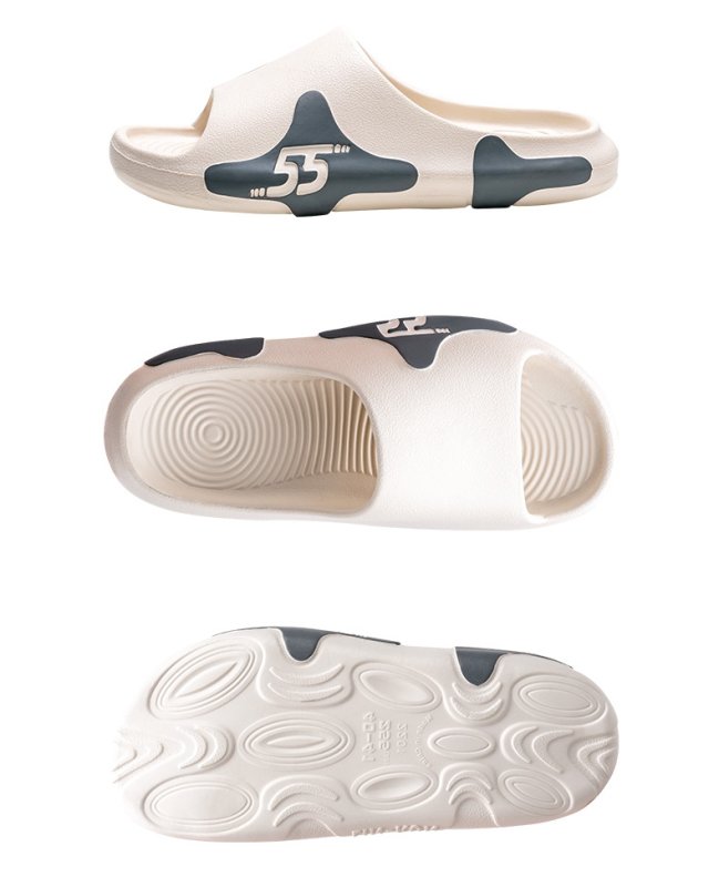 画像4: NO55 YEEZY flip flops soft bottom sandals slippers Beach sandals 　ユニセックス男女兼用NO55フリップフロップ  シャワー ビーチ サンダル (4)