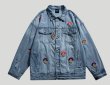 画像10: Comic emblem damage G Jean jacket blouson  ユニセックス 男女兼用 コミックエンブレムダメージウォッシュデニムスジャケット Gジャン ブルゾン (10)