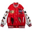 画像8: Jigsaw puzzle & hand embroidery BASEBALL JACKET baseball uniform jacket blouson  ユニセックス 男女兼用ジグソーパズル&ハンド刺繍スタジアムジャンパー スタジャン MA-1 ボンバー ジャケット ブルゾン (8)