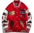 画像1: Jigsaw puzzle & hand embroidery BASEBALL JACKET baseball uniform jacket blouson  ユニセックス 男女兼用ジグソーパズル&ハンド刺繍スタジアムジャンパー スタジャン MA-1 ボンバー ジャケット ブルゾン (1)