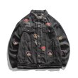 画像2: Comic emblem damage G Jean jacket blouson  ユニセックス 男女兼用 コミックエンブレムダメージウォッシュデニムスジャケット Gジャン ブルゾン (2)