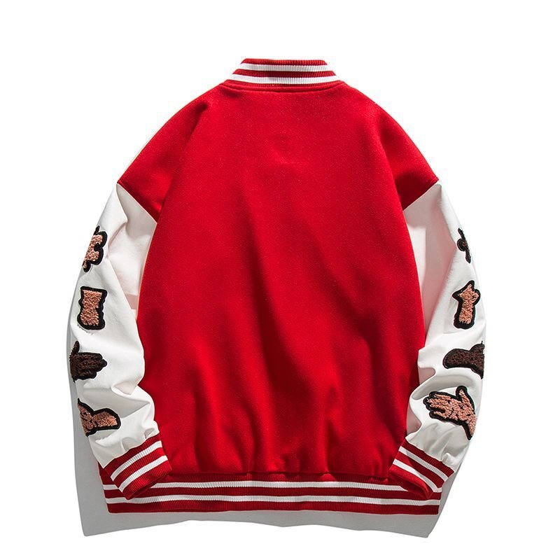 画像3: Jigsaw puzzle & hand embroidery BASEBALL JACKET baseball uniform jacket blouson  ユニセックス 男女兼用ジグソーパズル&ハンド刺繍スタジアムジャンパー スタジャン MA-1 ボンバー ジャケット ブルゾン (3)