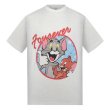 画像1: Oversized Tom and Jerry Short Sleeve T-shirt　ユニセックス 男女兼用オーバーサイズトムとジェリートム＆ジェリープリント半袖Tシャツ (1)