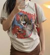 画像3: Oversized Tom and Jerry Short Sleeve T-shirt　ユニセックス 男女兼用オーバーサイズトムとジェリートム＆ジェリープリント半袖Tシャツ (3)