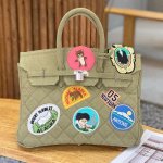 画像5: Pop emblem quilted denim Tote Shoulder 2WAY Art BK bag  ポップエンブレム付きデニムキルティングトートショルダー2WAYバッグ BKバッグ アート (5)