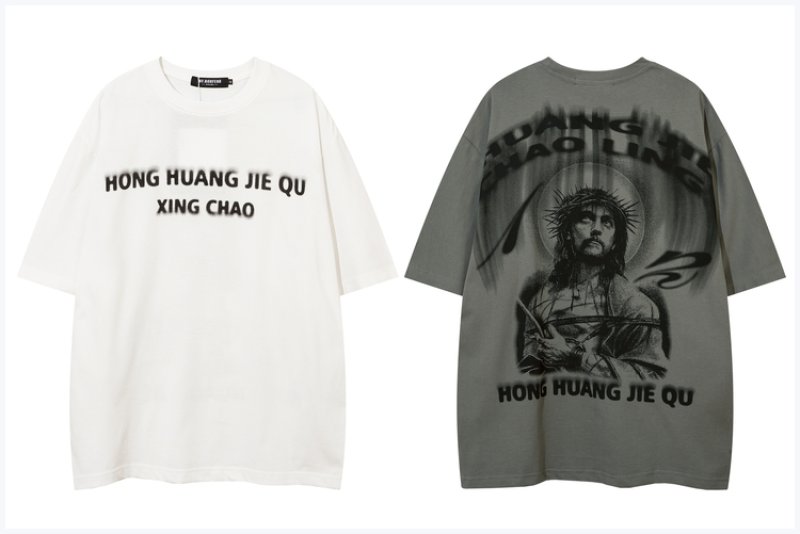 画像6: CHMA Jesus print short-sleeved  T-shirt　ユニセックス 男女兼用ジーザスプリントプリント半袖Tシャツ (6)