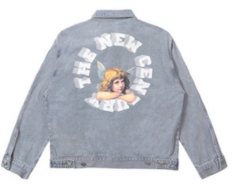 画像9: Circle Alphabet & Angel Denim G Jean jacket blouson  ユニセックス 男女兼用サークルアルファベット&天使 デニムスジャケット Gジャン ブルゾン (9)
