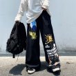 画像3: Unisex personality graffiti casual trousers Sweatpants trousers 　男女兼用ユニセックスヒップホップグラフィックプリントスウェットパンツ (3)